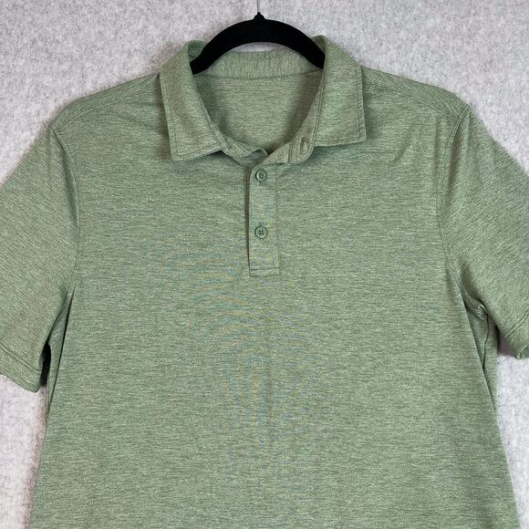 Lululemon Shirt Mens S Green Evolution Polo - Picture 2 of 6